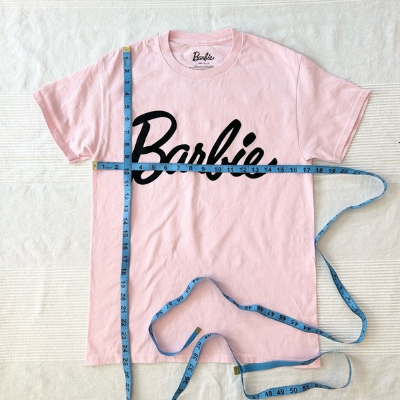 Barbie Signature Barbie Script Logo Pink T-Shirt - Picture 3 of 6